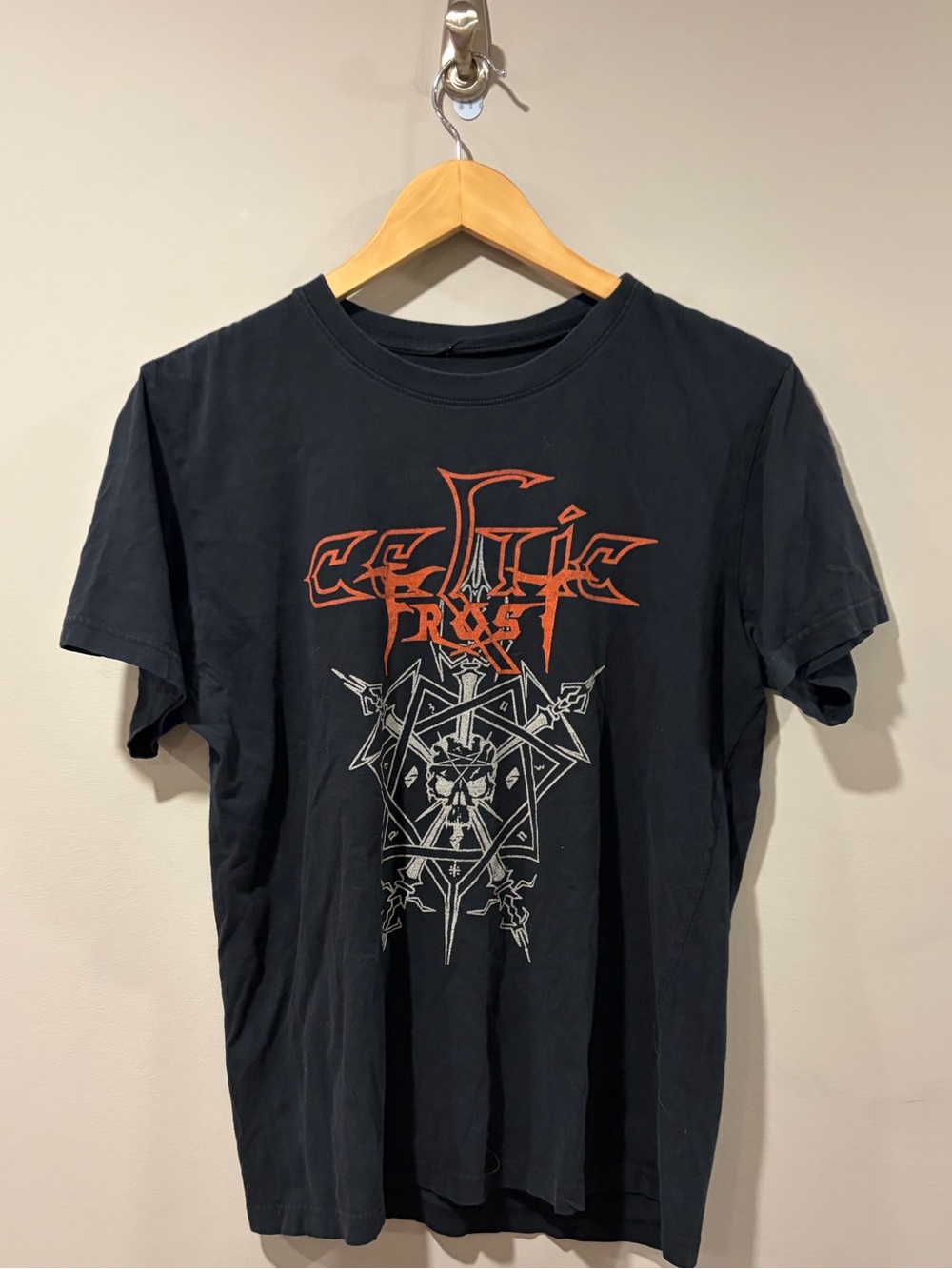 Celtic Frost Black Metal Band T-Shirt – Double-Sided Skull Graphic S/M